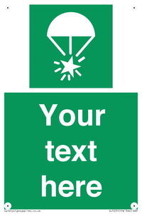 Custom sign safe condition Rocket parachute flare